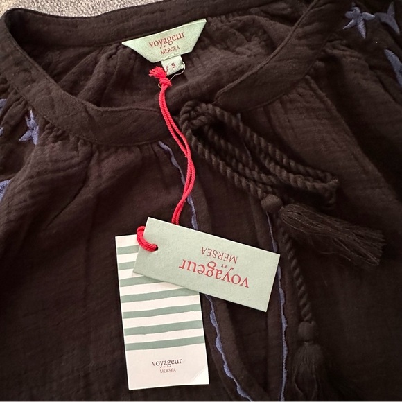 NWT Voyager By Mersea Maxi Gauze Dress Embroidered - Picture 6 of 8